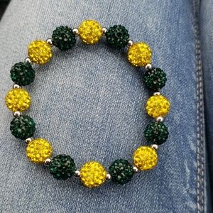 Green and yellow gem bracelet